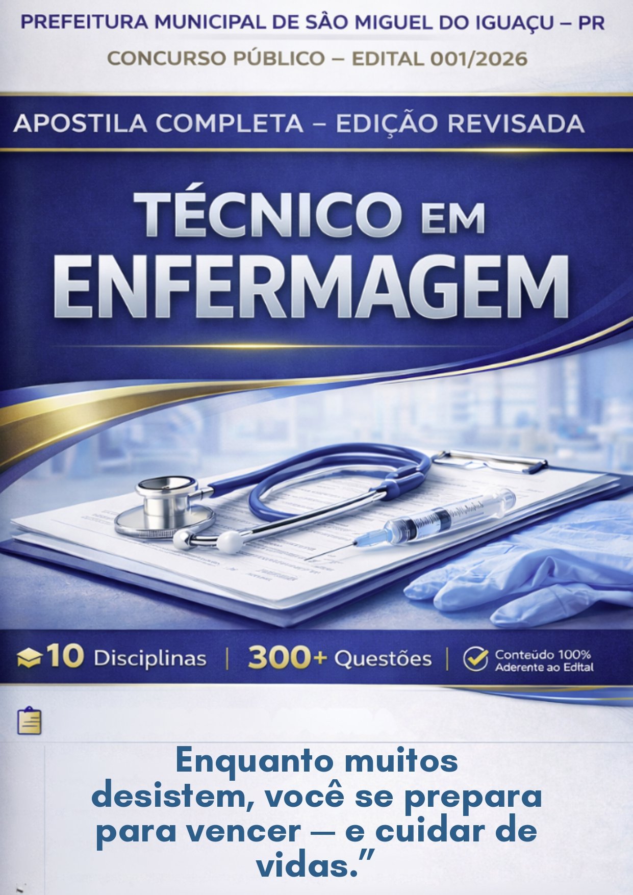 Apostila Completa para Técnico em Enfermagem — Concurso Público da Prefeitura de São Miguel do Iguaçu